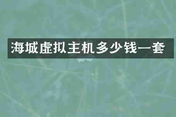 海城虚拟主机多少钱一套