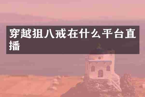 穿越狙八戒在什么平台直播