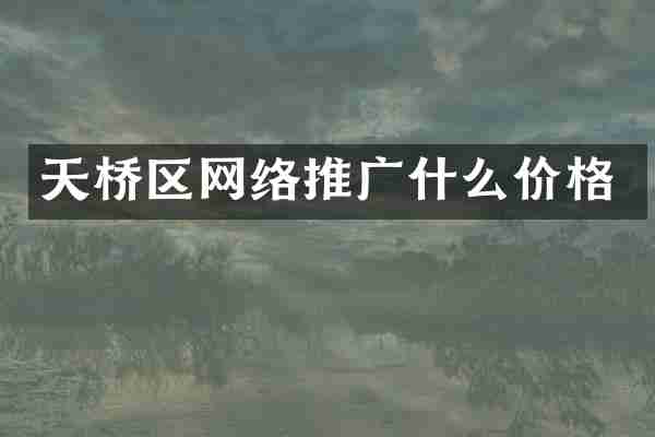 天桥区网络推广什么价格