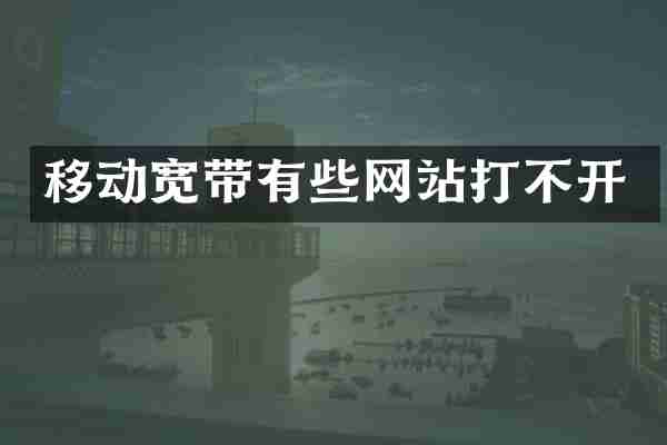 移动宽带有些网站打不开