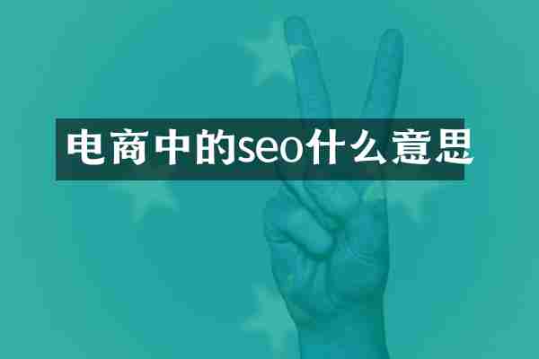 电商中的seo什么意思