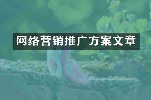 网络营销推广方案文章