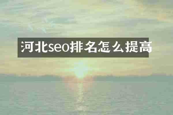 河北seo排名怎么提高