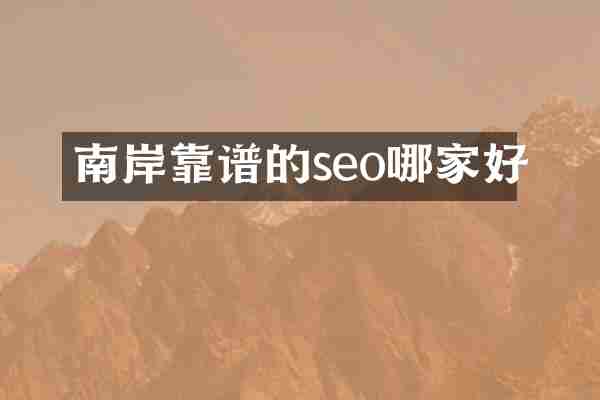 南岸靠谱的seo哪家好