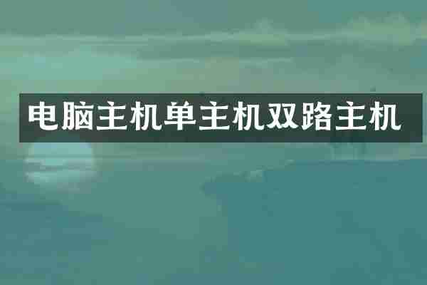 电脑主机单主机双路主机