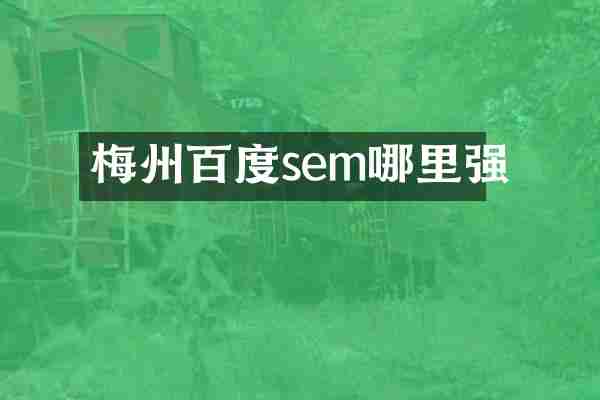 梅州百度sem哪里强