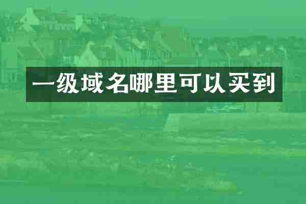 一级域名哪里可以买到
