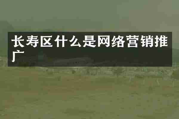 长寿区什么是网络营销推广