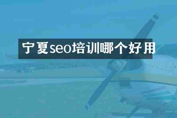宁夏seo培训哪个好用