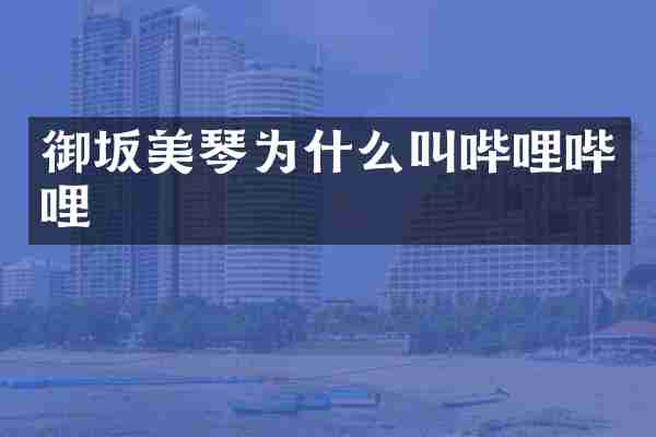 御坂美琴为什么叫哔哩哔哩