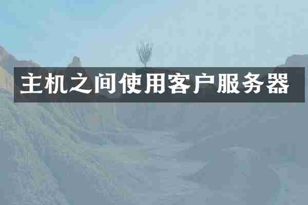 主机之间使用客户服务器