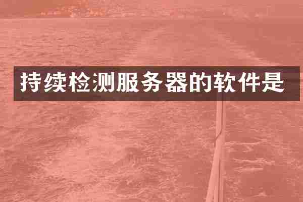 持续检测服务器的软件是