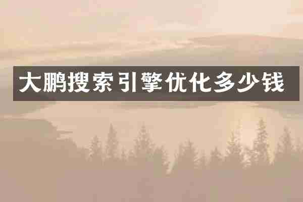 大鹏搜索引擎优化多少钱