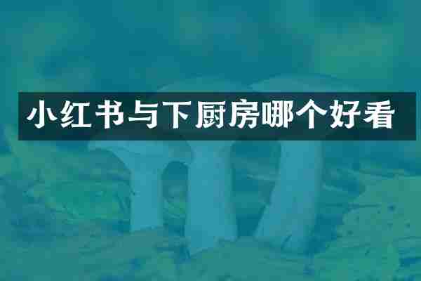 小红书与下厨房哪个好看