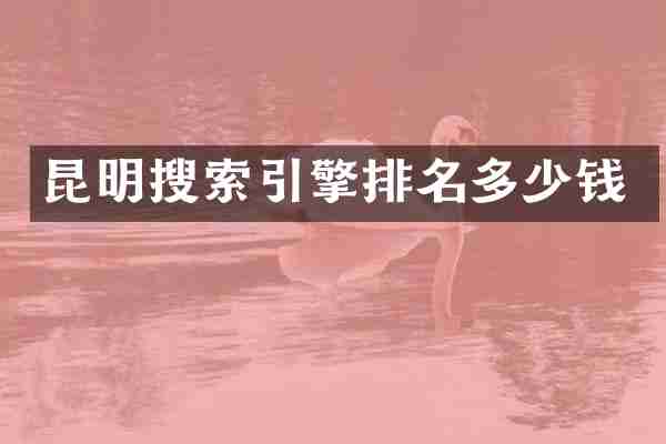 昆明搜索引擎排名多少钱