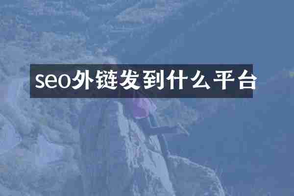 seo外链发到什么平台