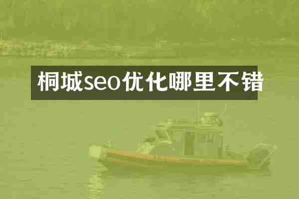 桐城seo优化哪里不错