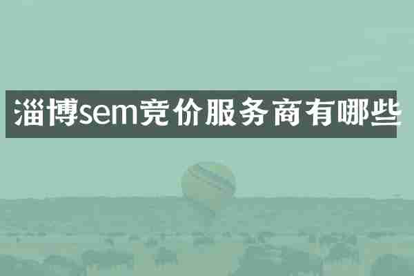 淄博sem竞价服务商有哪些