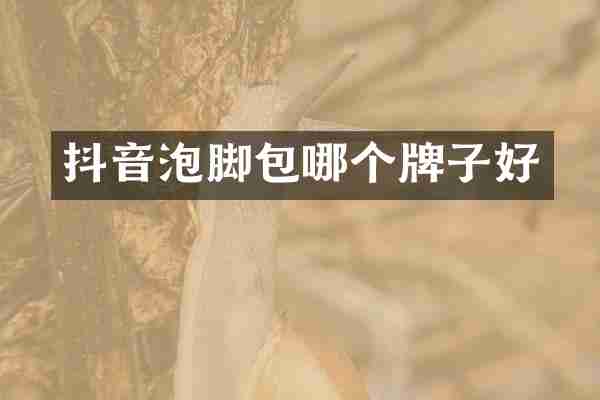 抖音泡脚包哪个牌子好