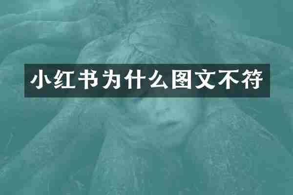 小红书为什么图文不符