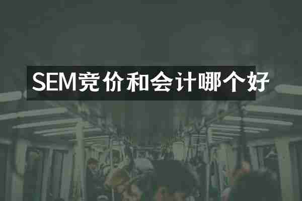 SEM竞价和会计哪个好