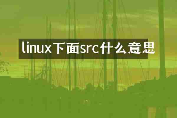 linux下面src什么意思