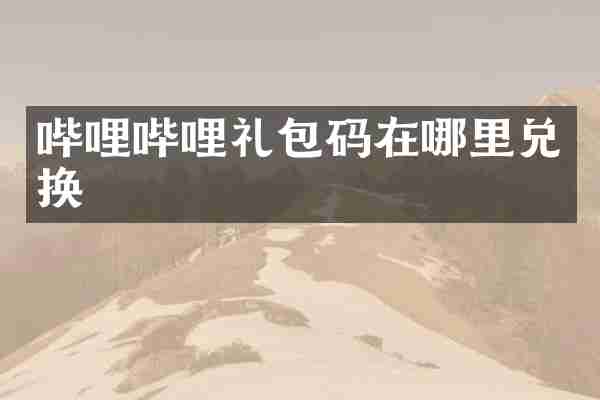 哔哩哔哩礼包码在哪里兑换
