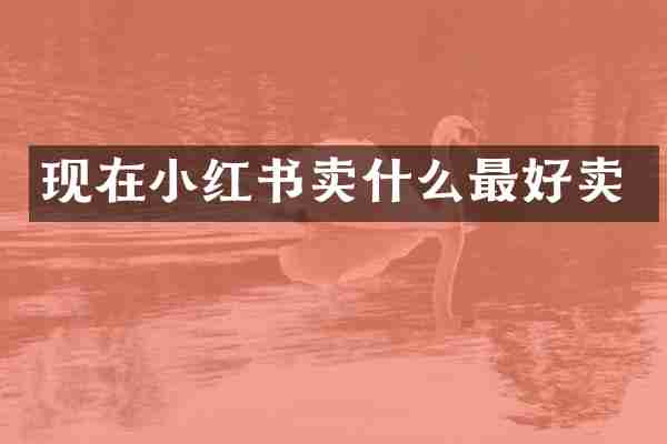 现在小红书卖什么最好卖