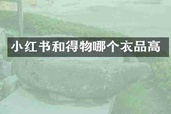 小红书和得物哪个衣品高