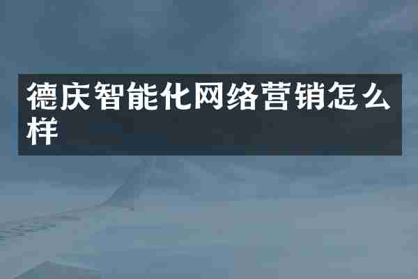 德庆智能化网络营销怎么样
