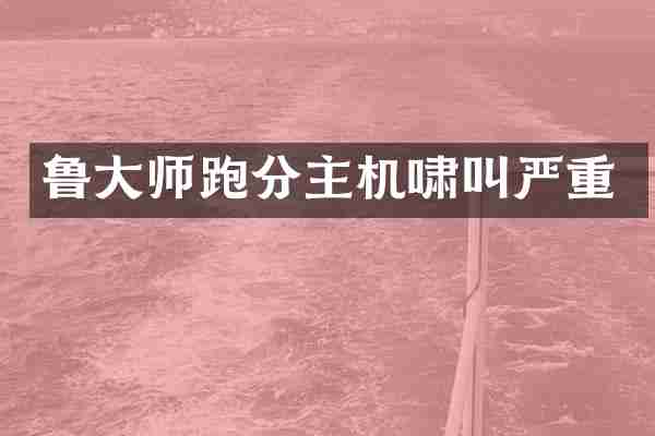 鲁大师跑分主机啸叫严重