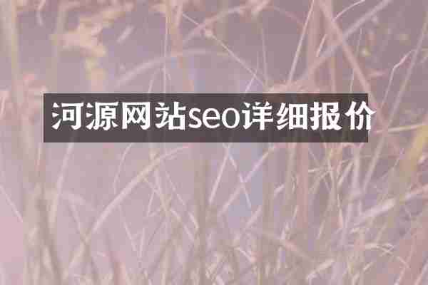 河源网站seo详细报价