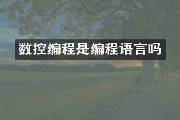 数控编程是编程语言吗