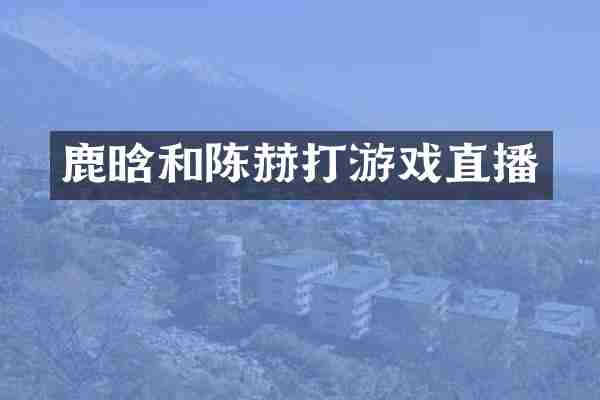 鹿晗和陈赫打游戏直播