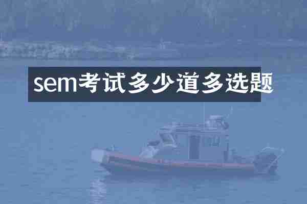 sem考试多少道多选题