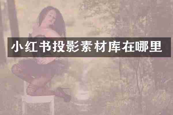 小红书投影素材库在哪里
