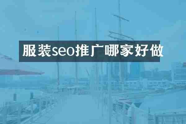 服装seo推广哪家好做