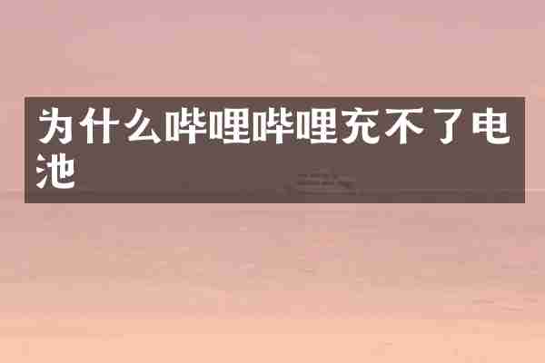 为什么哔哩哔哩充不了电池