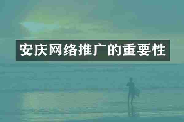 安庆网络推广的重要性