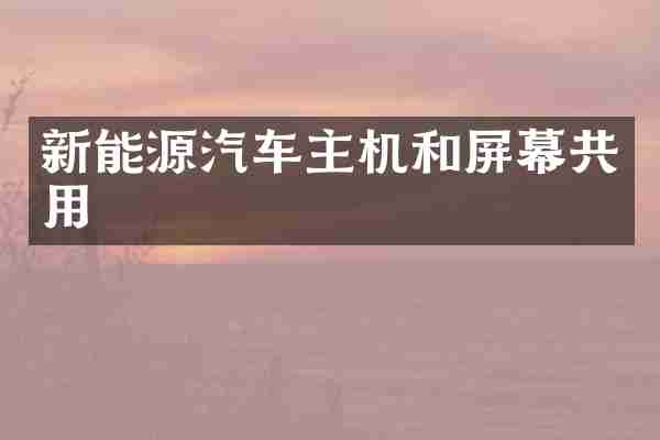 新能源汽车主机和屏幕共用