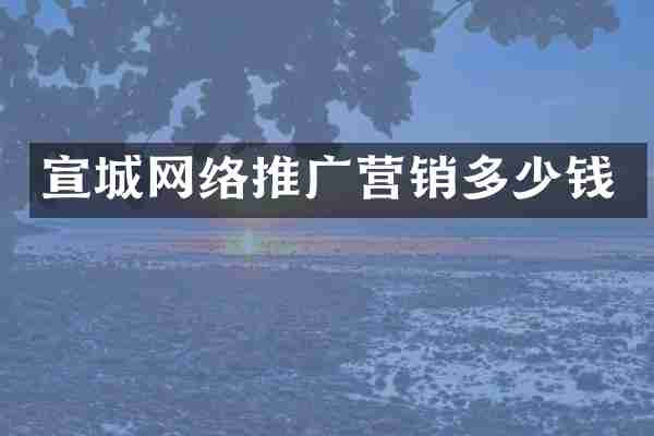 宣城网络推广营销多少钱