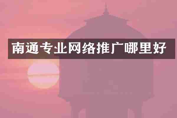 南通专业网络推广哪里好