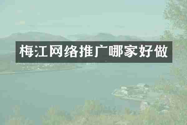 梅江网络推广哪家好做