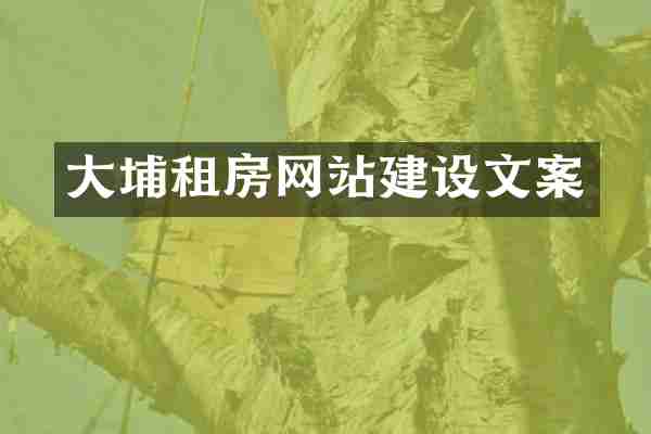 大埔租房网站建设文案