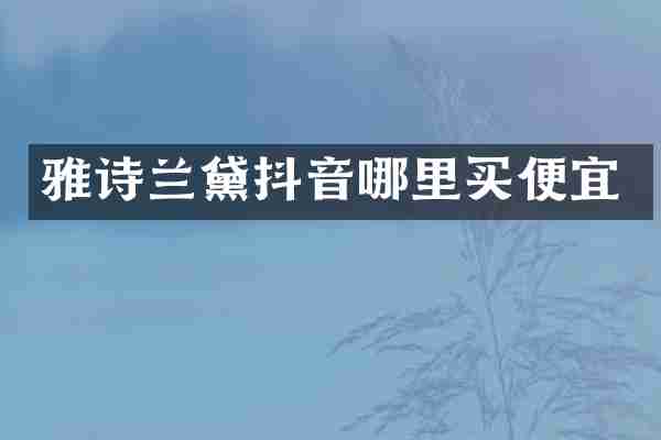 雅诗兰黛抖音哪里买便宜