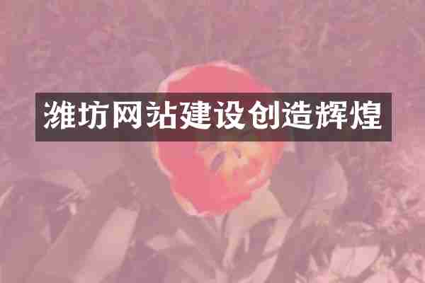 潍坊网站建设创造辉煌