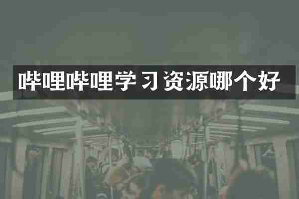 哔哩哔哩学习资源哪个好