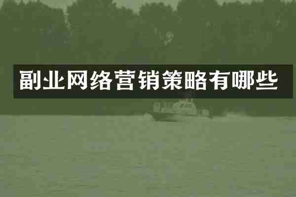 副业网络营销策略有哪些