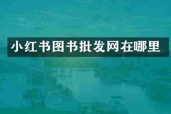小红书图书批发网在哪里