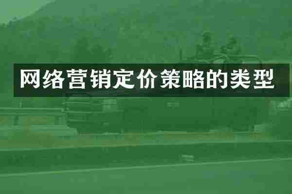 网络营销定价策略的类型